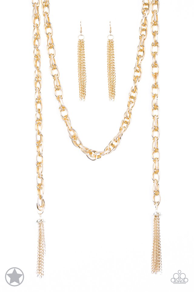 SCARFed for Attention - Gold - Paparazzi Necklace Image