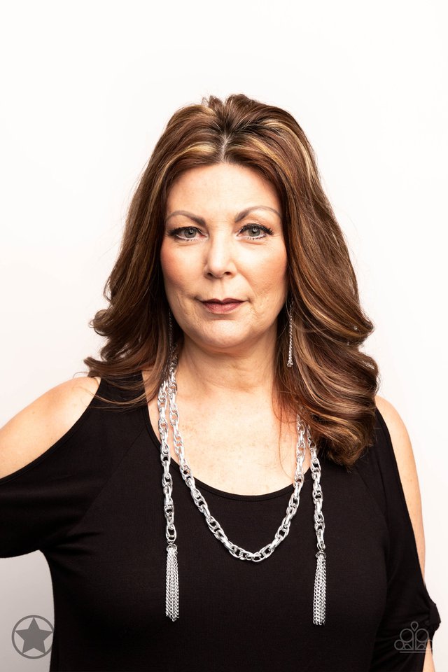 SCARFed for Attention - Silver - Paparazzi Necklace Image