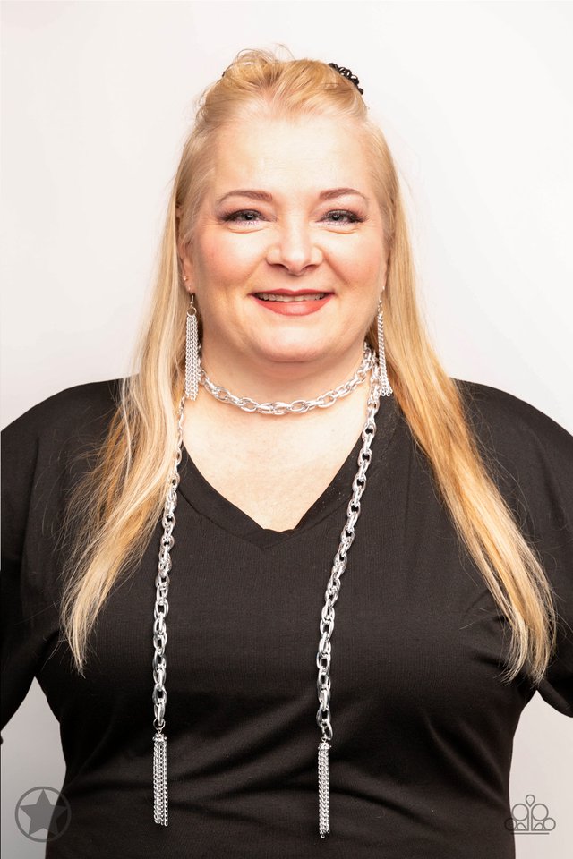 SCARFed for Attention - Silver - Paparazzi Necklace Image