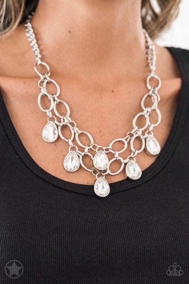 Show-Stopping Shimmer - White - Paparazzi Necklace Image