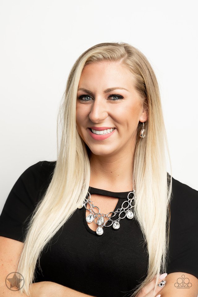 Show-Stopping Shimmer - White - Paparazzi Necklace Image