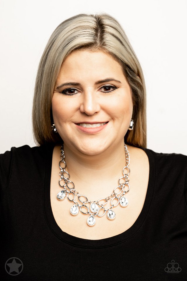 Show-Stopping Shimmer - White - Paparazzi Necklace Image