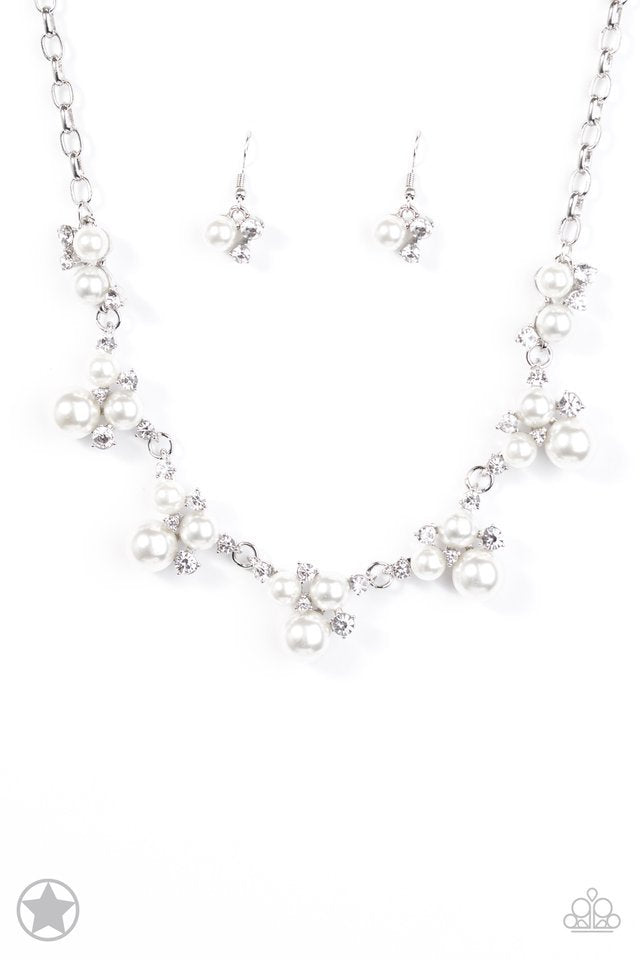 Paparazzi Blockbuster Necklace - Toast to Perfection - White