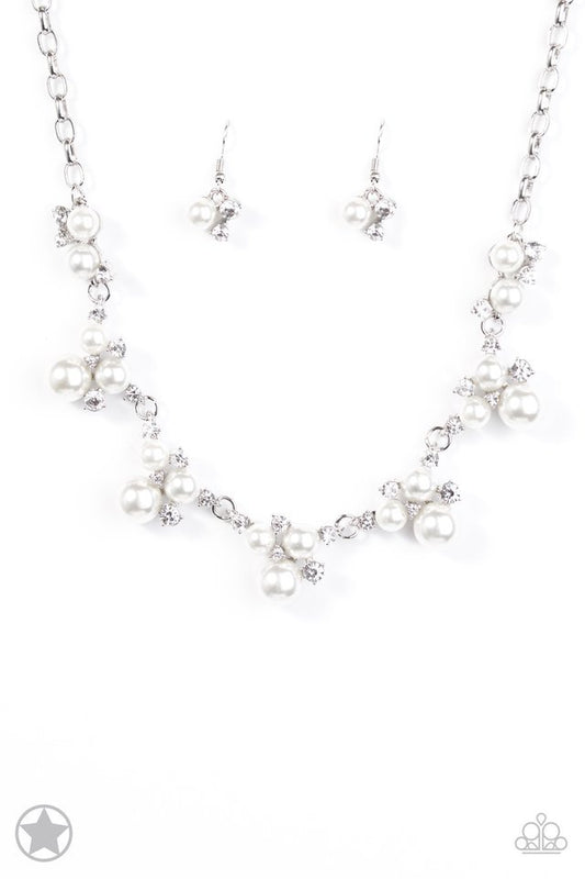 Paparazzi Blockbuster Necklace - Toast to Perfection - White