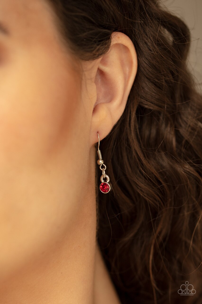 Paparazzi Necklace ~ Cupid Charm - Red