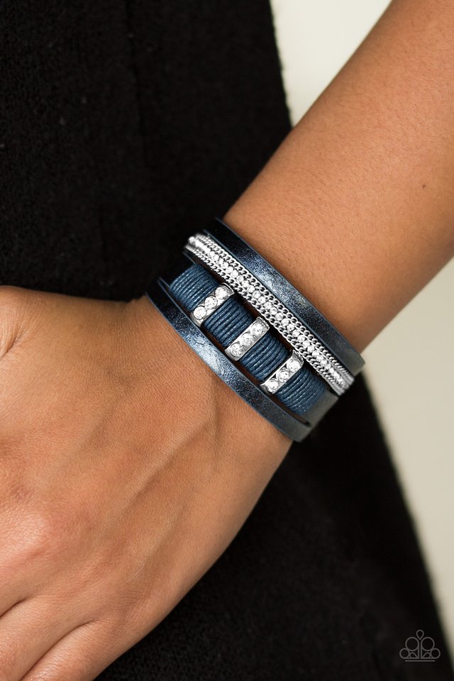FAME Night - Blue - Paparazzi Bracelet Image
