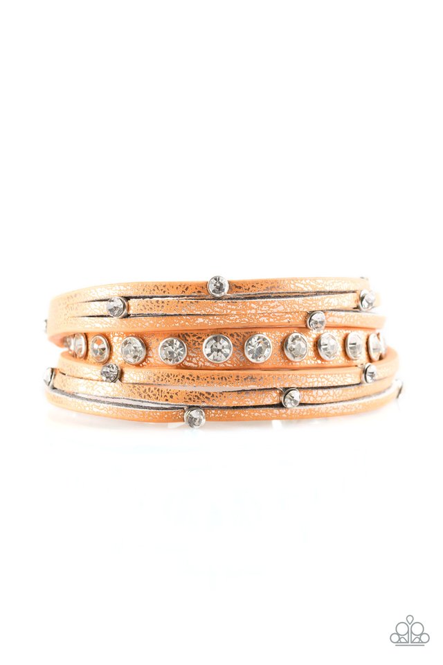 CATWALK It Off - Orange - Paparazzi Bracelet Image