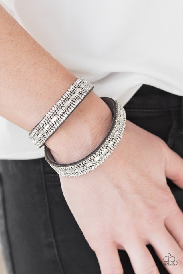 Shimmer and Sass - Silver - Paparazzi Bracelet Image