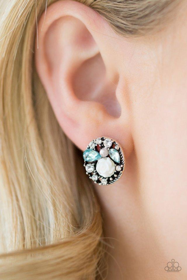Paparazzi Earrings - Pretty Perennial - Blue