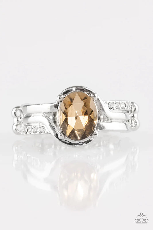 Paparazzi Ring ~ Home Is Where The CASTLE Is - Brown