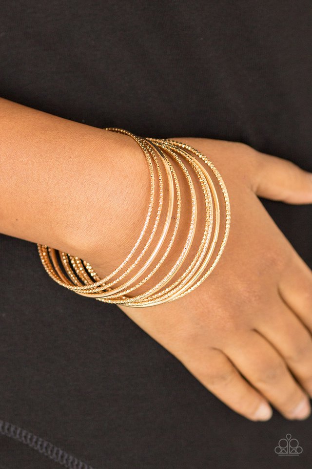 Bangle Babe - Gold - Paparazzi Bracelet Image