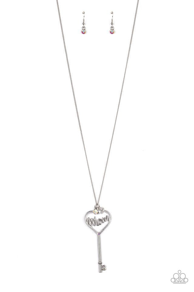 Paparazzi Necklace ~ The Key to Moms Heart - Multi