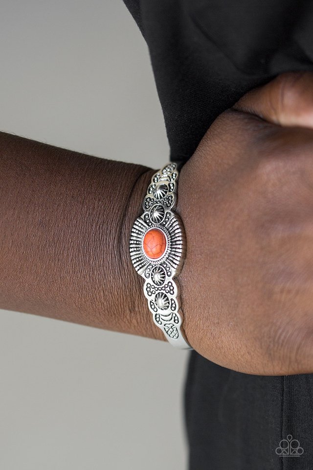 Wide Open Mesas - Orange - Paparazzi Bracelet Image