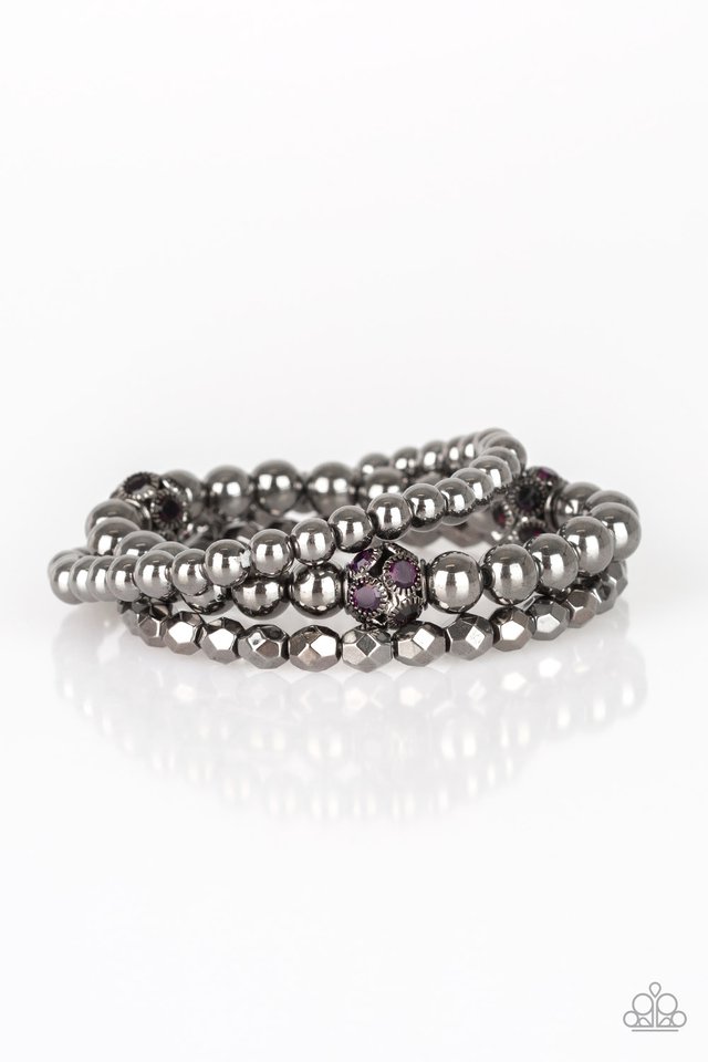 Noticeably Noir - Purple - Paparazzi Bracelet Image