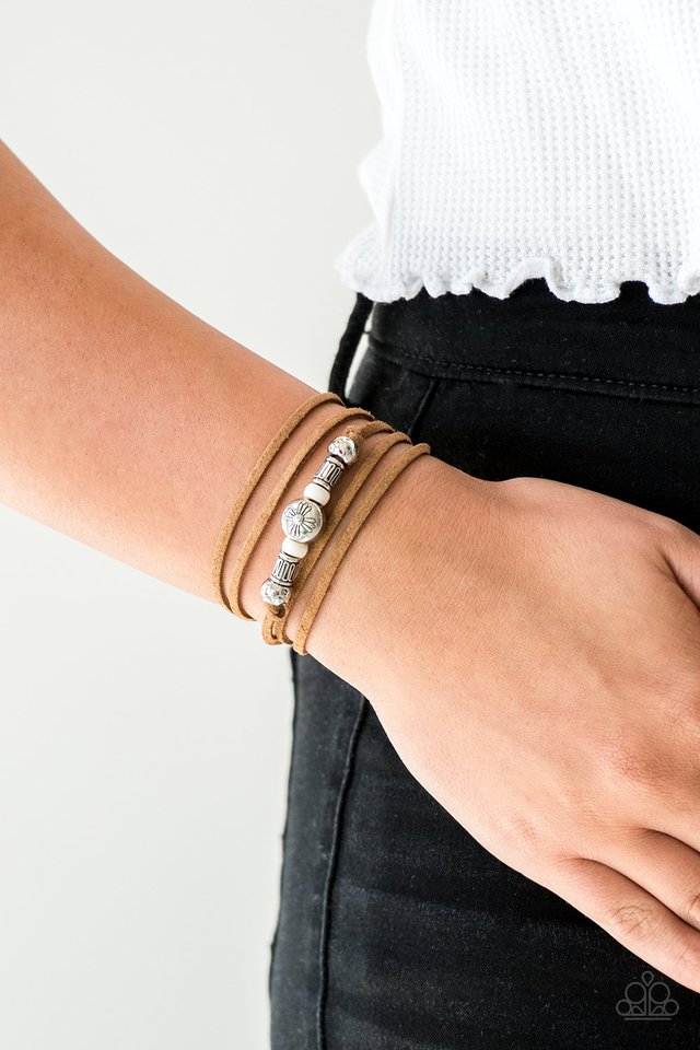 Find Your Way - White - Paparazzi Bracelet Image