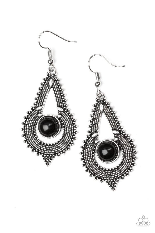 Zoomin Zumba - Black - Paparazzi Earring Image