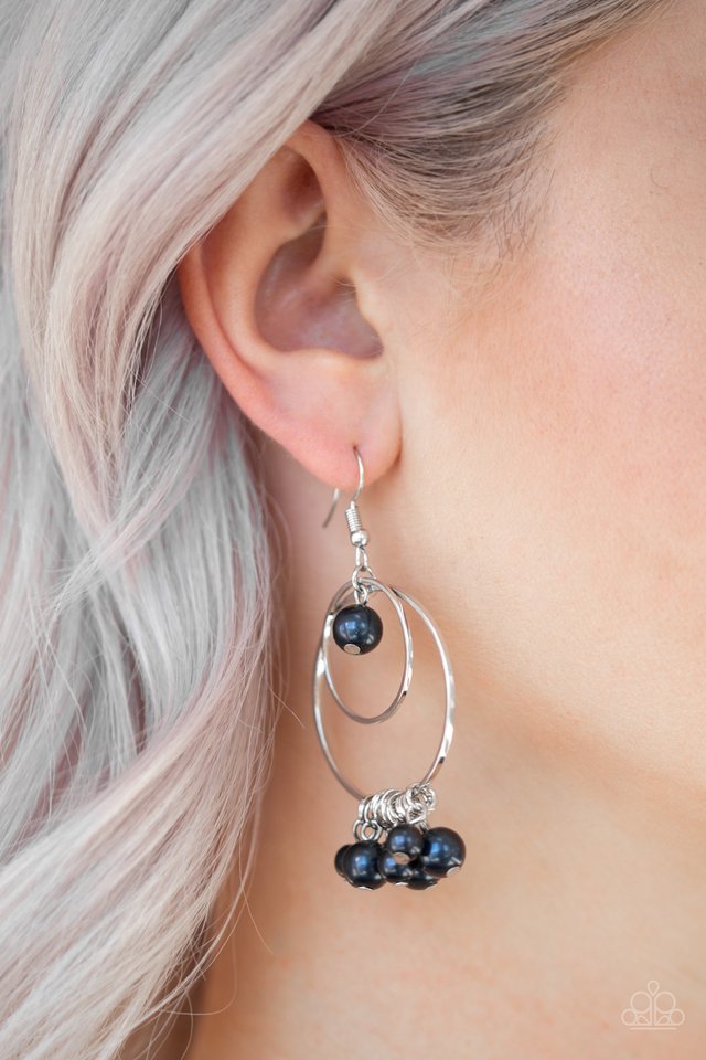 New York Attraction - Blue - Paparazzi Earring Image