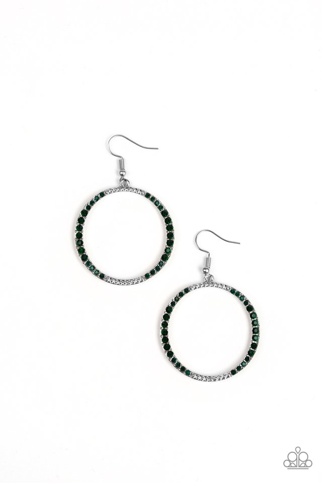 Risky Ritz - Green - Paparazzi Earring Image