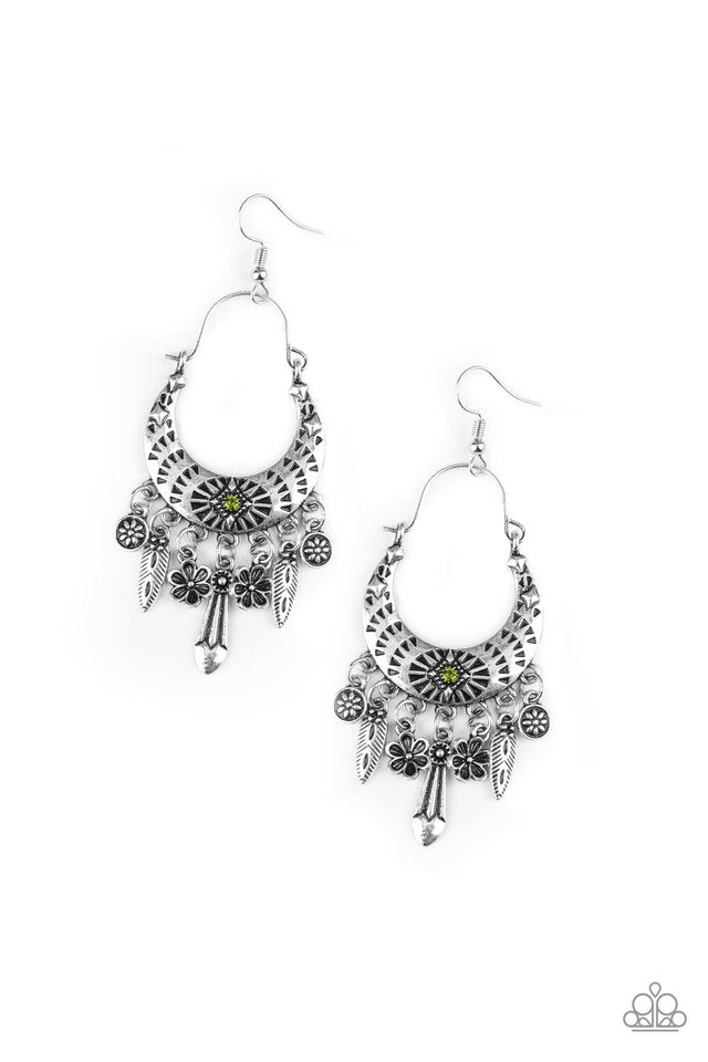 Nature Escape - Green - Paparazzi Earring Image