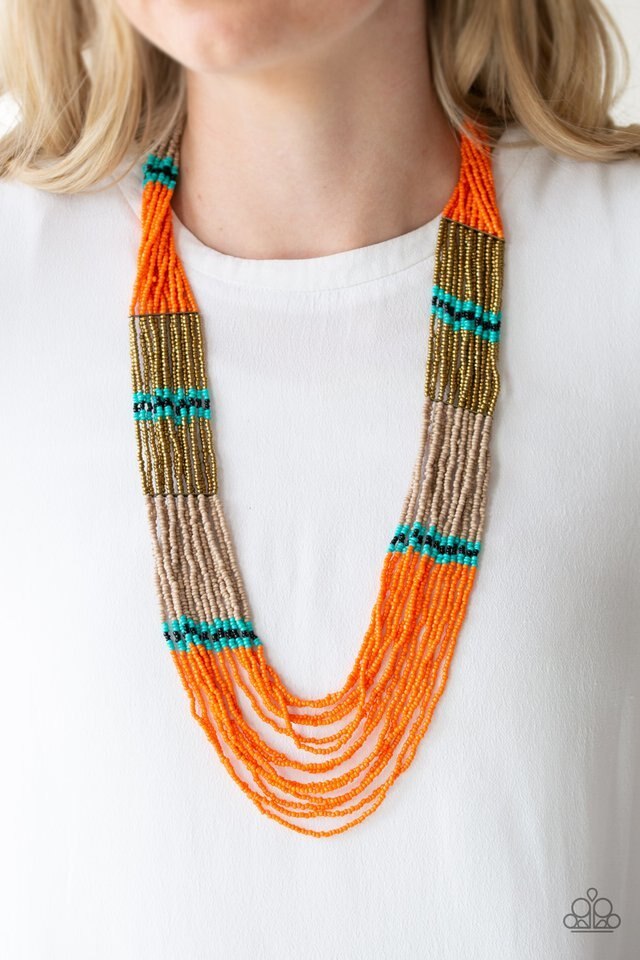 Paparazzi Necklace ~ Rio Roamer - Orange