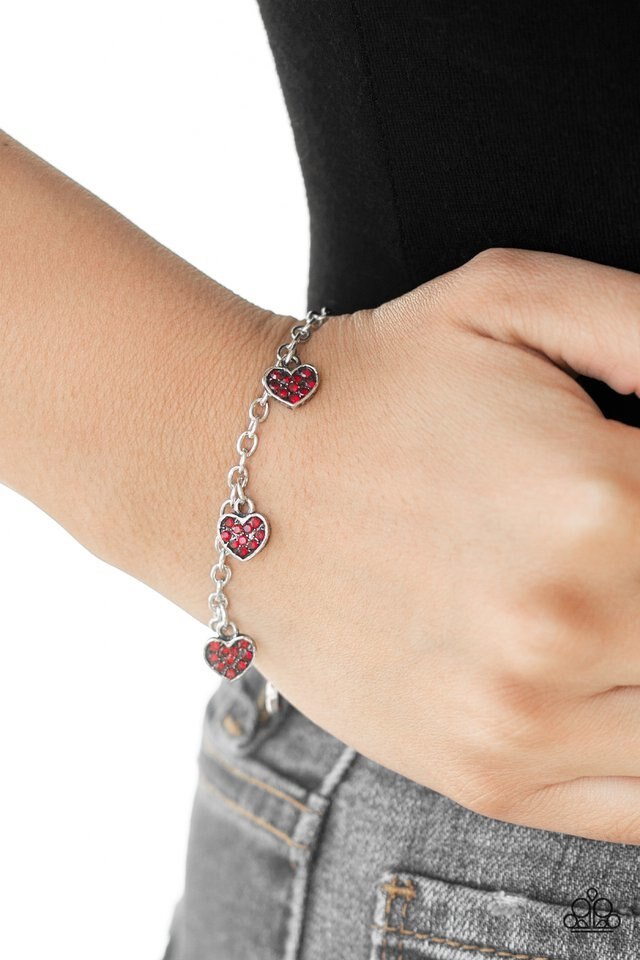 Paparazzi Bracelet ~ Valentine Vibes - Red