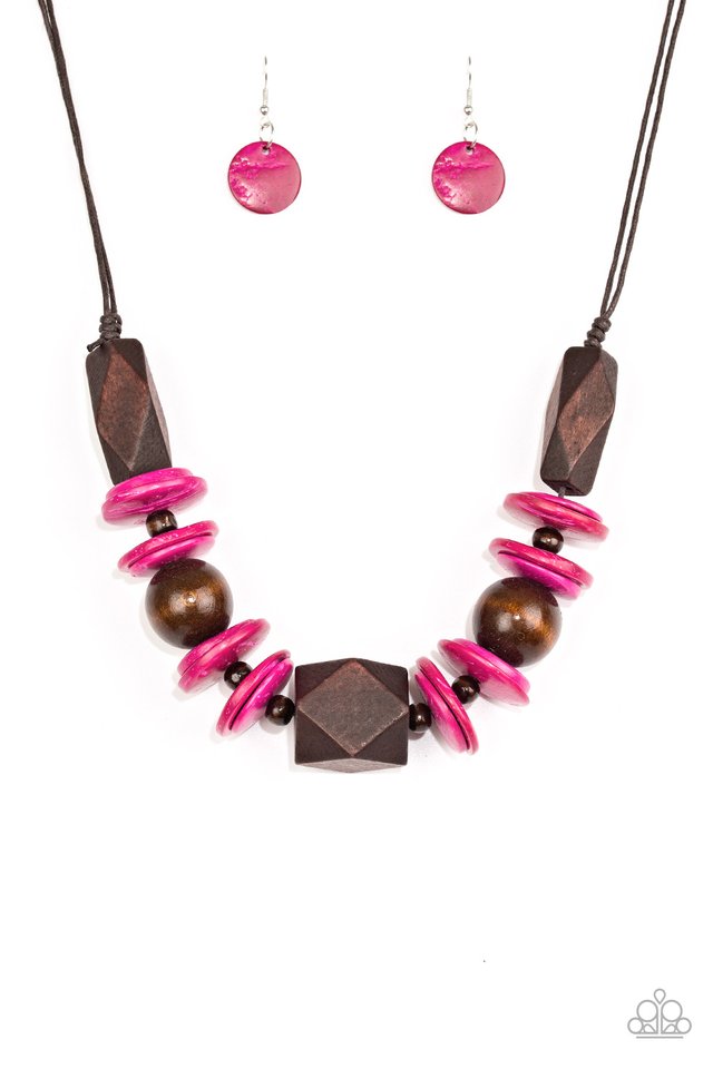 Pacific Paradise - Pink - Paparazzi Necklace Image