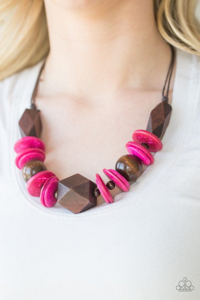 Pacific Paradise - Pink - Paparazzi Necklace Image