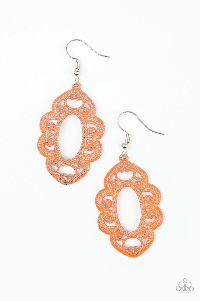 Mantras and Mandalas - Orange - Paparazzi Earring Image