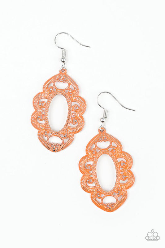 Mantras and Mandalas - Orange - Paparazzi Earring Image