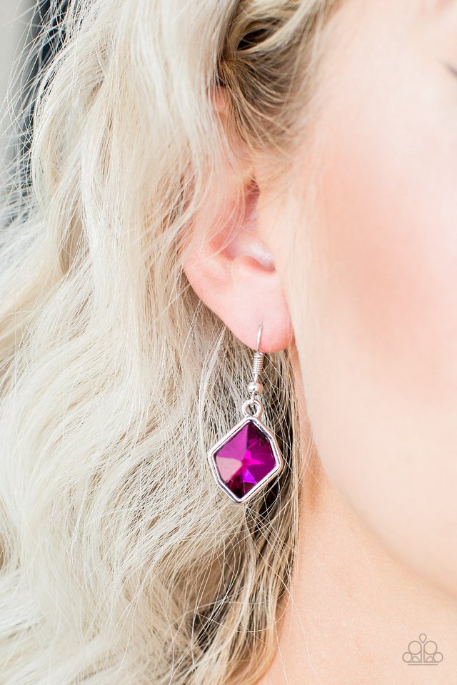 Glow It Up - Pink - Paparazzi Earring Image
