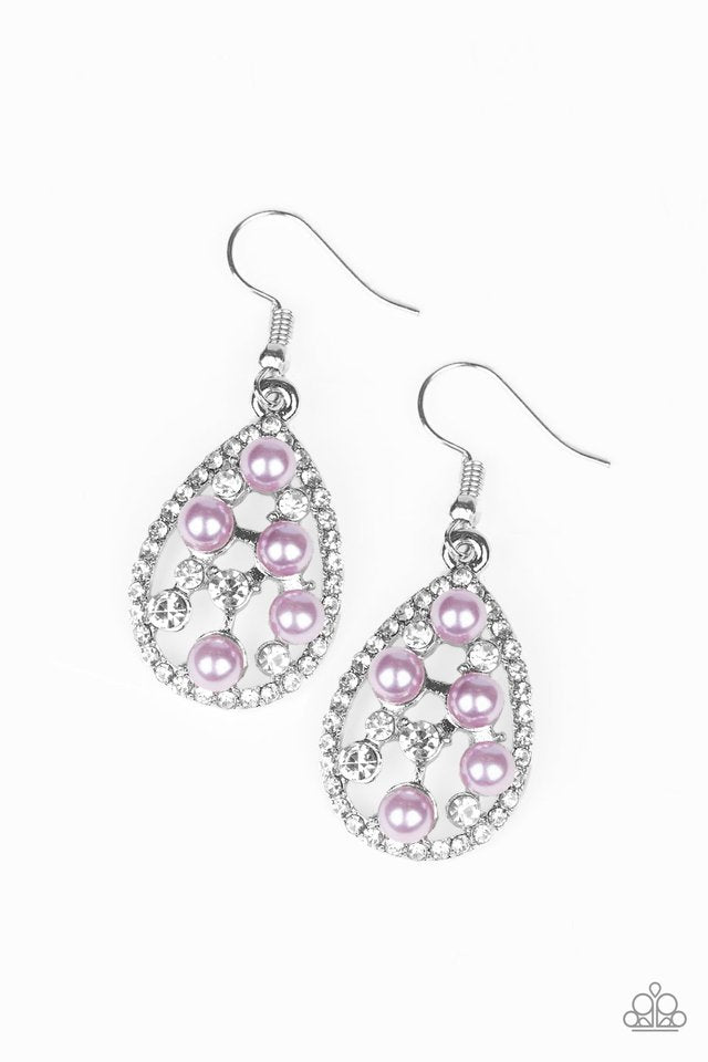 Fabulously Wealthy - Purple - Paparazzi Earring Image