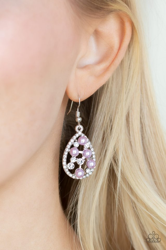 Fabulously Wealthy - Purple - Paparazzi Earring Image