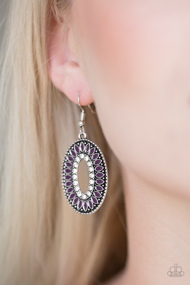 Fishing For Fabulous - Purple - Paparazzi Earring Image