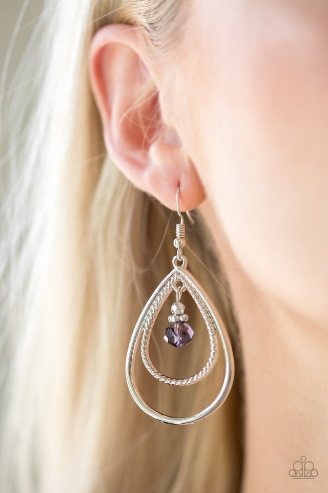 REIGN On My Parade - Purple - Paparazzi Earring Image