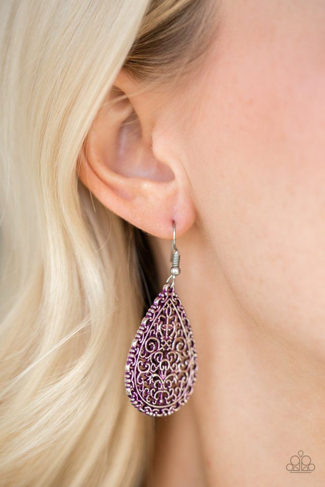 Indie Idol - Purple - Paparazzi Earring Image