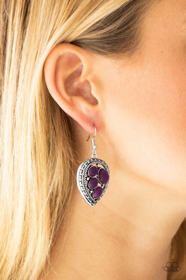 Wild Heart Wonder - Purple - Paparazzi Earring Image