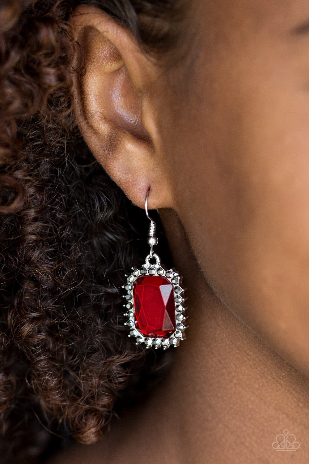 Paparazzi Earring ~ Downtown Dapper - Red