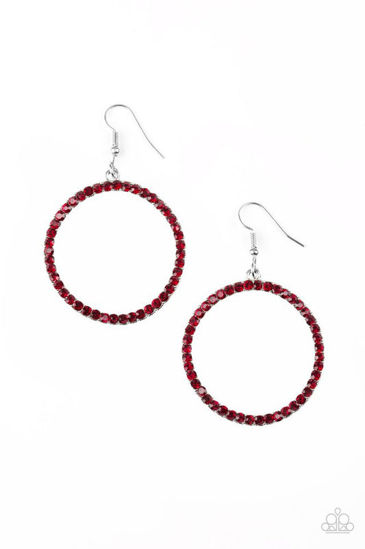 Paparazzi Earring ~ Stoppin Traffic - Red