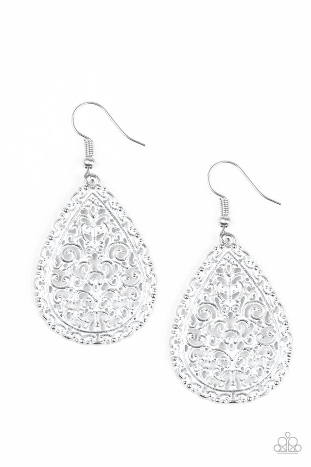 Indie Idol - White - Paparazzi Earring Image