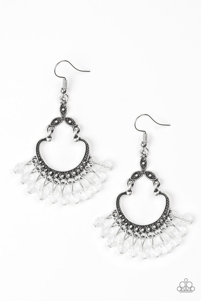 Babe Alert - White - Paparazzi Earring Image