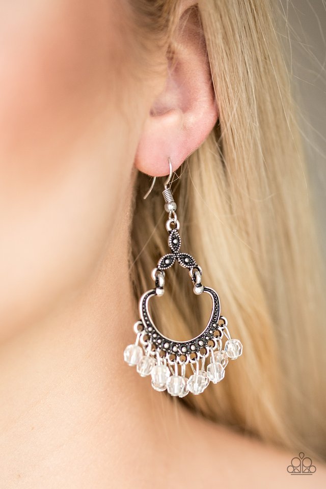 Babe Alert - White - Paparazzi Earring Image