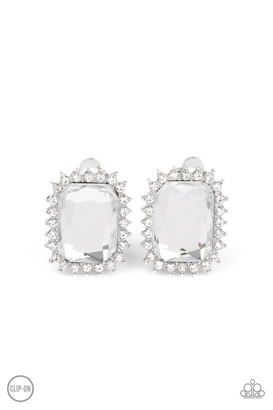 Insta Famous - White - Paparazzi Earring Image