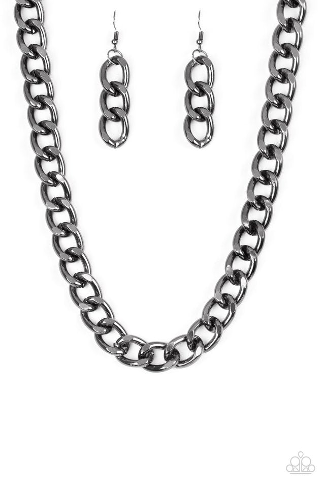Heavyweight Champion - Black - Paparazzi Necklace Image