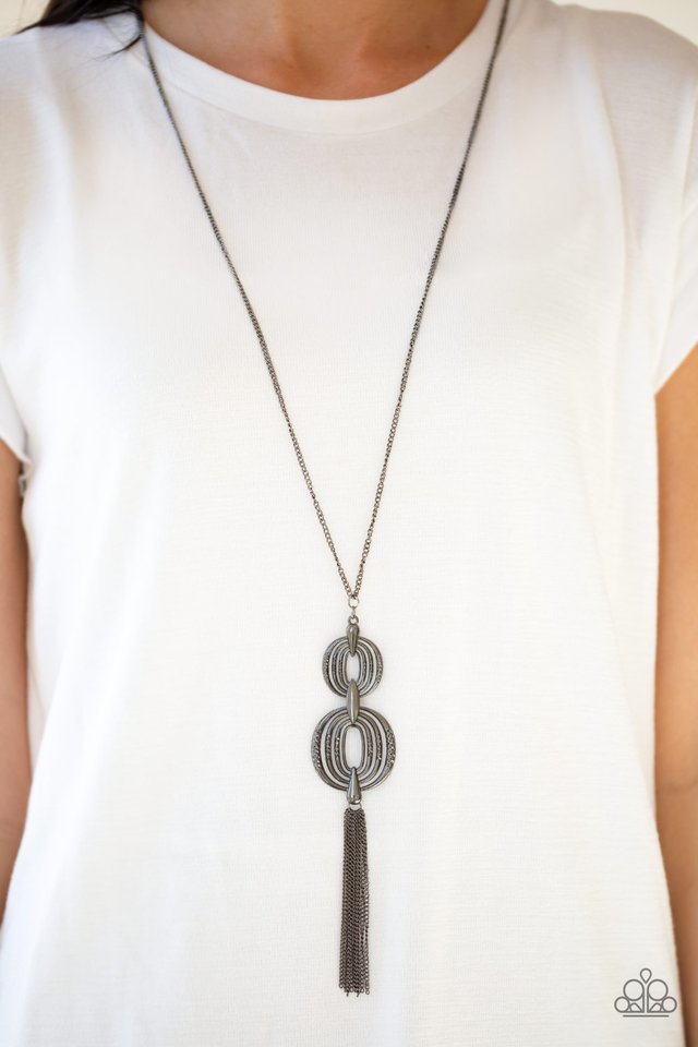 Timelessly Tasseled - Black - Paparazzi Necklace Image