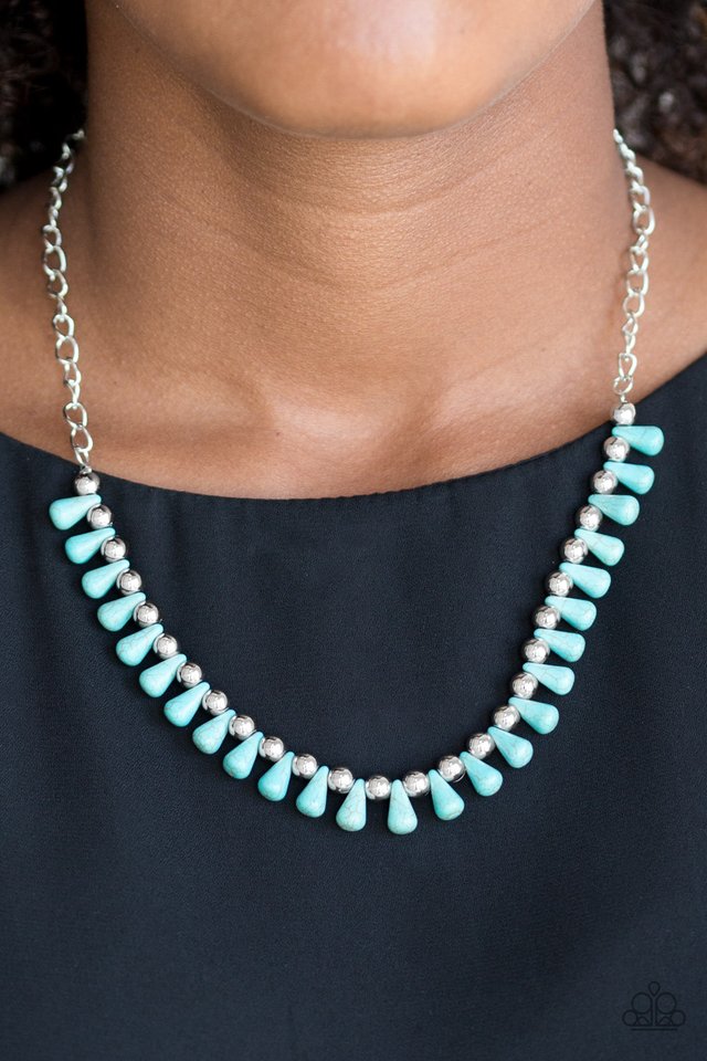Extinct Species - Blue - Paparazzi Necklace Image