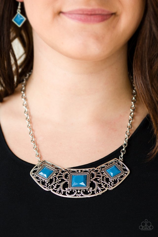 Feeling Inde-PENDANT - Blue - Paparazzi Necklace Image