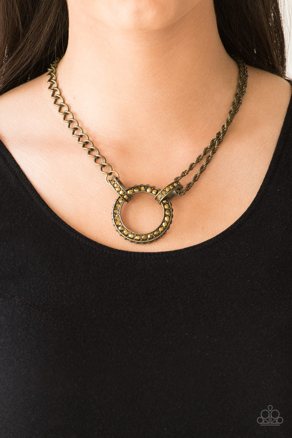 Paparazzi Necklace ~ Razzle Dazzle - Brass