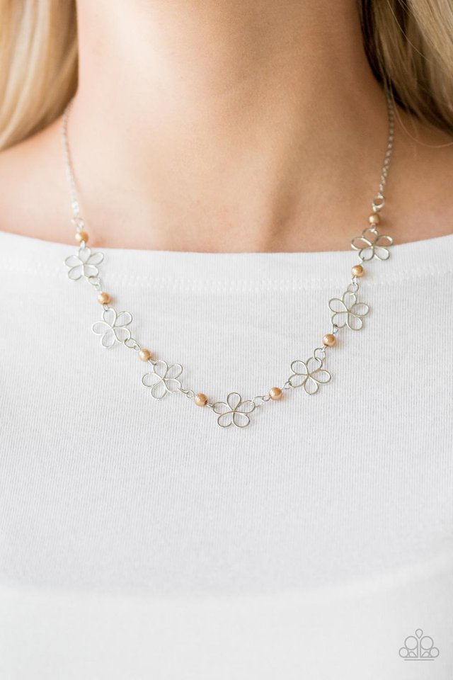 Always Abloom - Brown - Paparazzi Necklace Image