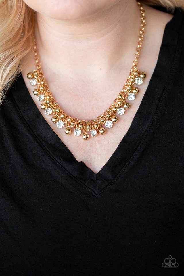 Wall Street Winner - Gold - Paparazzi Necklace Image