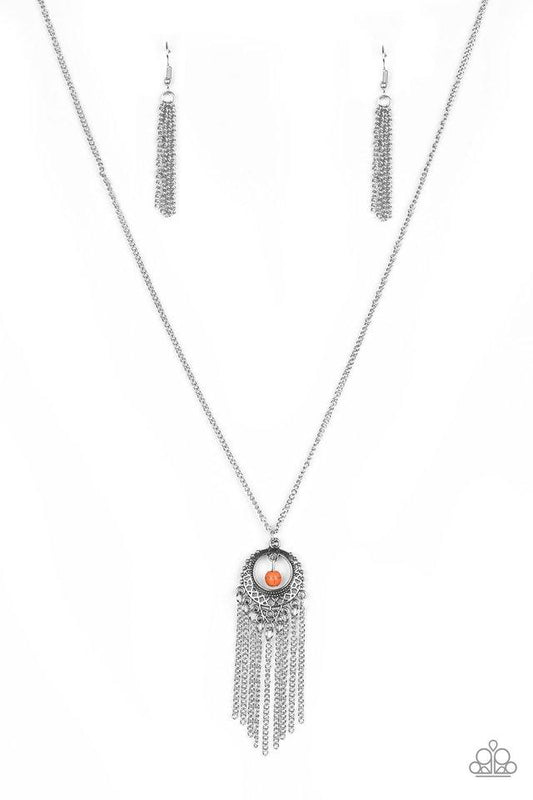 Paparazzi Necklace ~ Western Weather - Orange